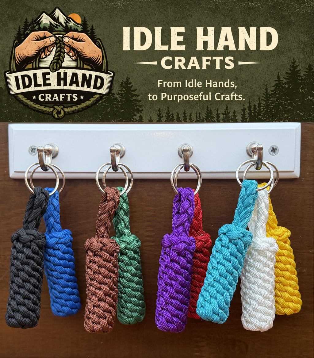 Paracord Keychain, Handmade Key Fob, Backpack Accessory