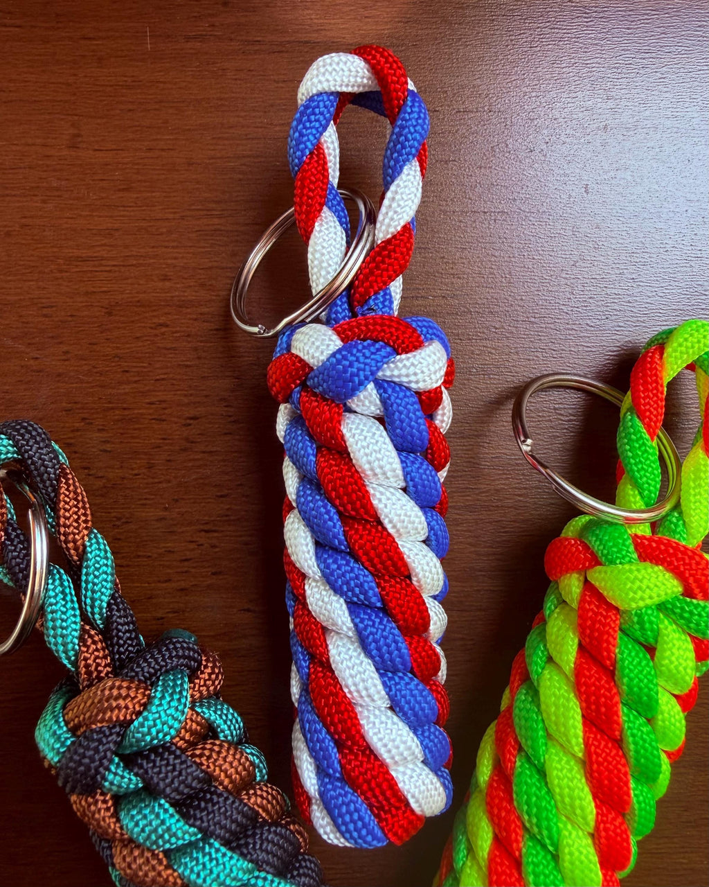Personalized Key Chain, Custom Paracord Key Fob, Choose Your Own 3 Colors