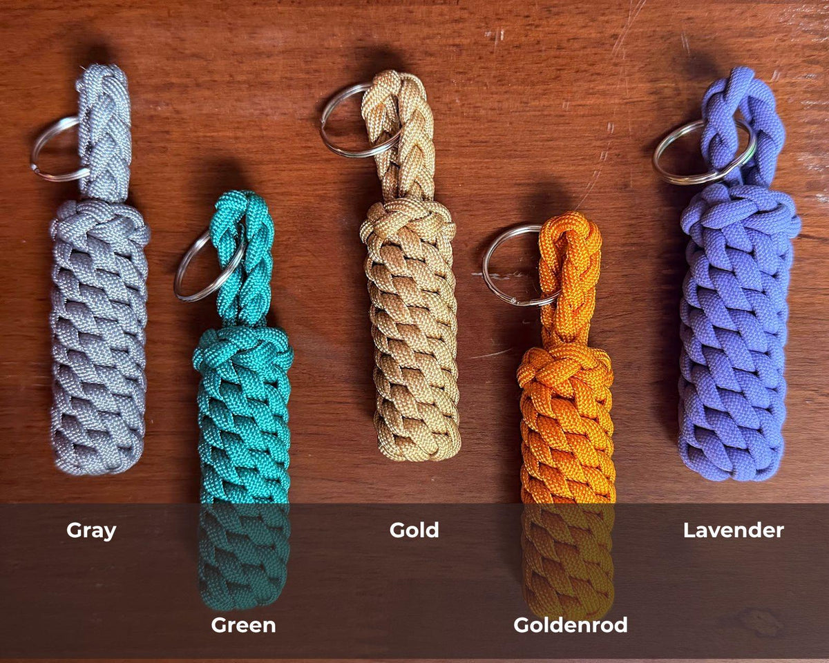 Paracord Keychain, Handmade Key Fob, Backpack Accessory