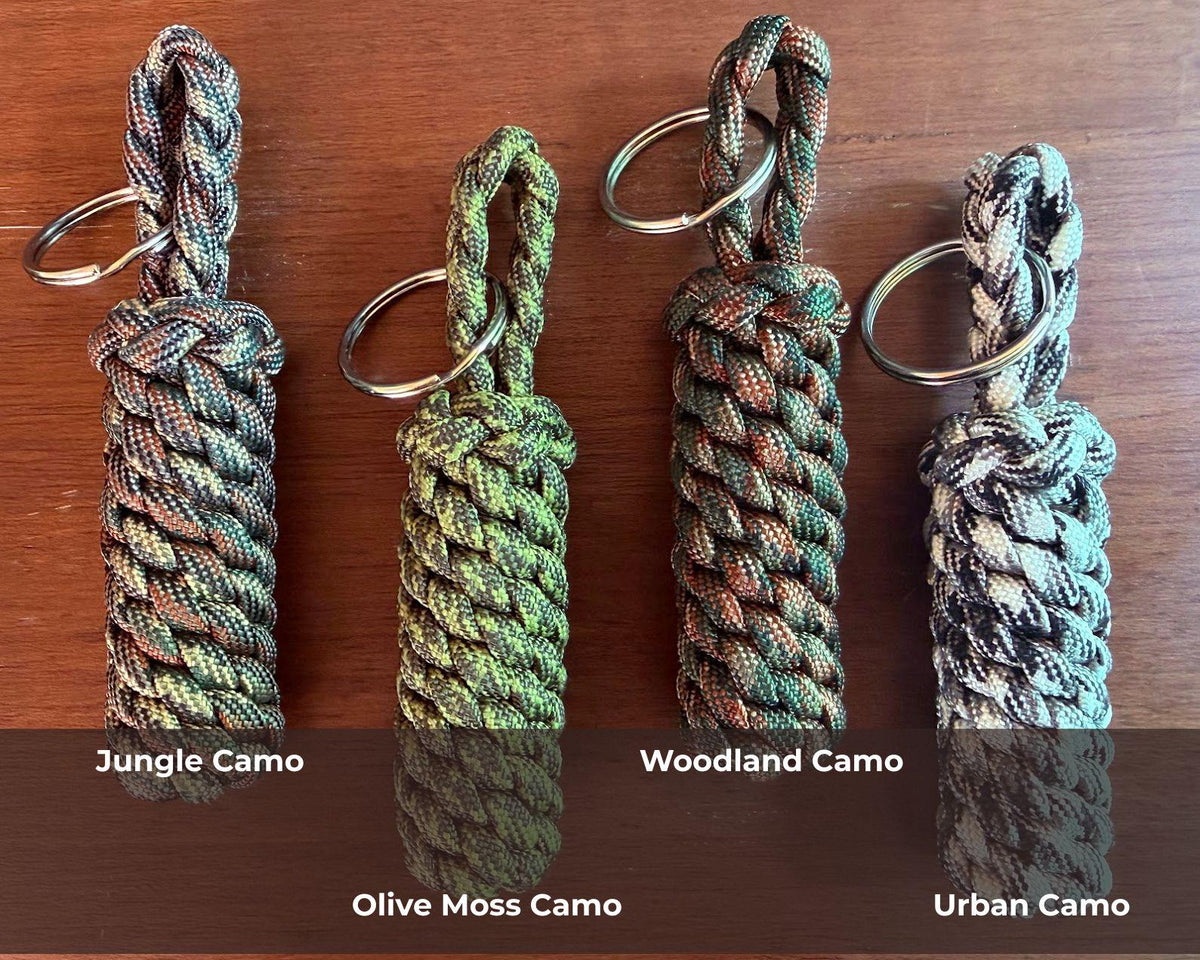 Camouflage Paracord Keychain | Handmade Keychain | Tactical EDC Gear