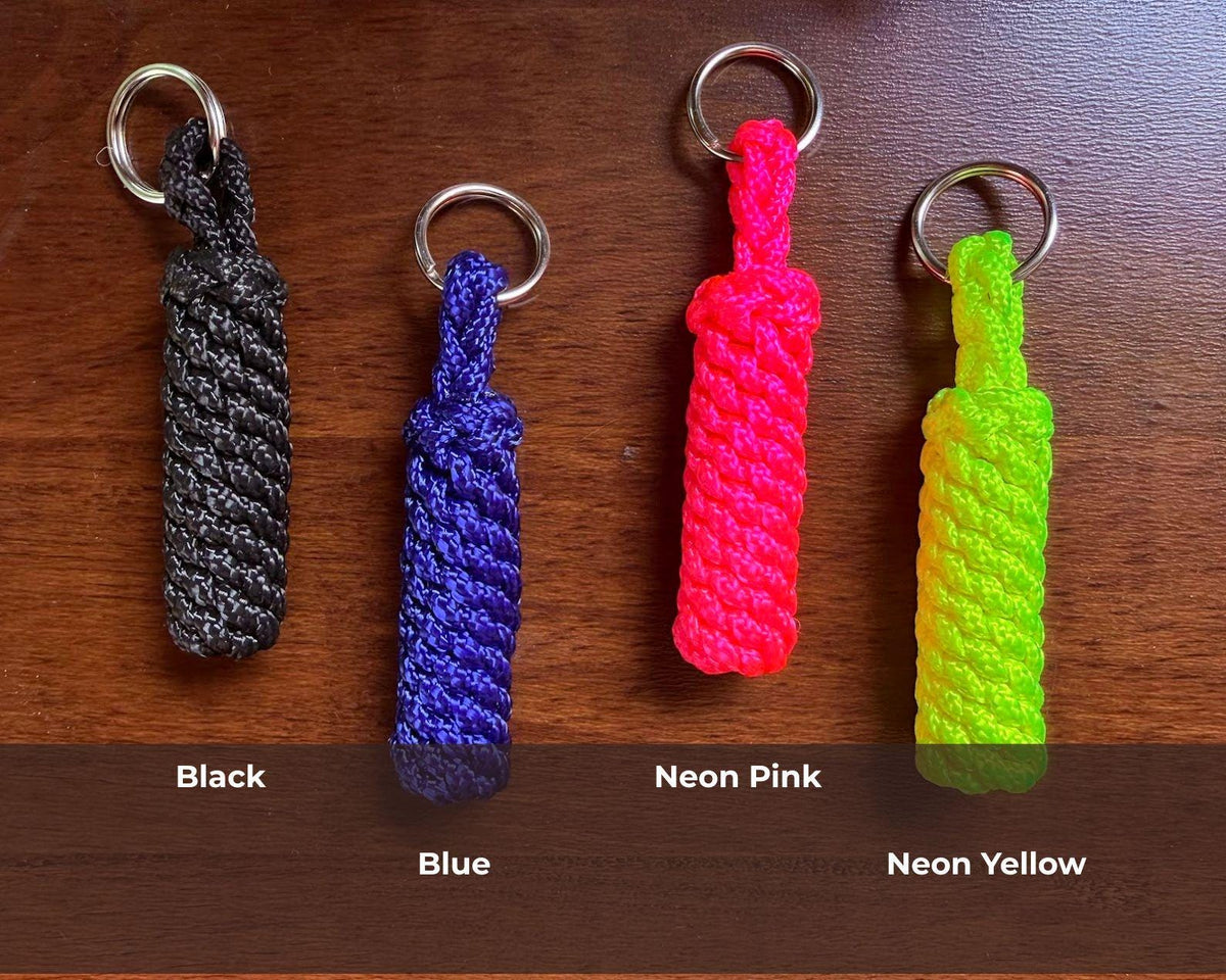 Mini Paracord Keychain, Compact Key Fob, Zipper Pull & Backpack Accessory