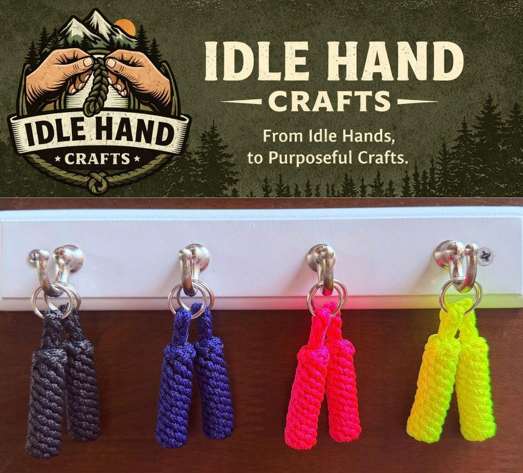 Mini Paracord Keychain, Compact Key Fob, Zipper Pull & Backpack Accessory