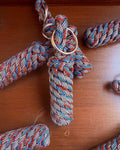 Patriot Day Paracord Keychain, Red White & Blue Key Fob, Handmade Patriotic Accessory